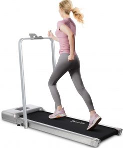 B08SBQRY3W Folding Treadmill for Home Use, Doufit TD-01 Under Desk Electric Walking Jogging Exercise Machine for Small Space, Portable Compact Workout Treadmill with Remote Control & Tablet Holder (1 to 6KM/H)