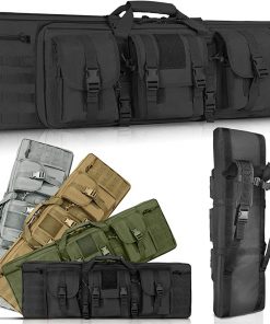 B08VJ5535C LUXHMOX Double Long Soft Rifle Case, American Classic Outdoor Tactical Carbine Rifle Bag & Multi-Function Long Gun Case, Perfect for Hunting Shooting Range Storage, Transportation-36''