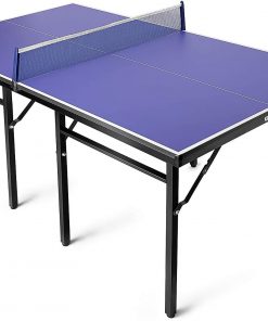 B08T9BY1KY Table Tennis Table GOLDORO Professional MDF Pingpong Table Outdoor/Indoor with Quick Clamp Ping Pong Net and Post Set 5 Min Easy Assembly for Office Home