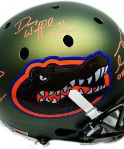 B08W2KTYXD Authentic Autographed Florida Gator Heisman Swamp Green Schutt XP Replica Full Size Helmet UF Heisman ~ JSA & Tebow Hologram
