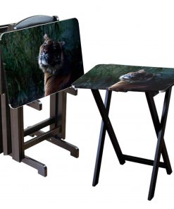 B08W2JQZVJ Tiger Custom TV Tray Table Add Photo Hold 44 lbs No Assembly. Gift