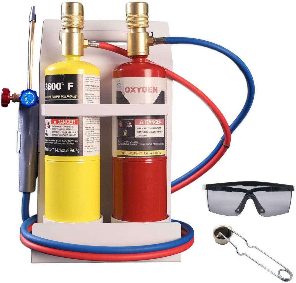 B08H8P8K16 Oxygen MAPP Torch Kit With Pressure Meter - hotflashsale