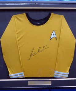 B08WPSJ59Y Authentic Autographed William Shatner Framed Star Trek Uniform Shirt JSA Stock #160687