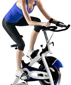 B08TQMKZ5C Haieshop Exercise Bike Upright Exercise Bikes Bidirectional Flywheel 20KG Belt Drive Infinite Resistance