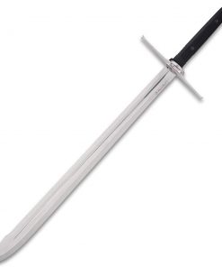 B08V98HXWH Honshu Boshin Grosse Messer Sword - 1060 Carbon Steel Blade, TPR Textured Handle, Stainless Guard and Pommel