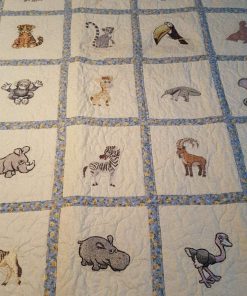 B08W4JGT9Z Zoo crib/lap blanket 33 x 49 inches