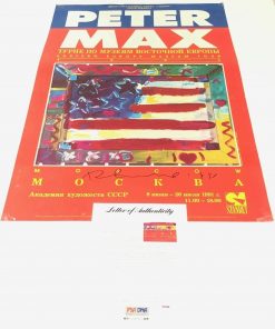 B08W2L5Q4L Authentic Autographed Peter Max 24X36 Poster PSA/DNA Loa