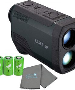 B08S45V2K9 Nikon Laser 50 Laser Rangefinder 6X Magnification Bundle with 3 CR2 Batteries and Lens Cloth