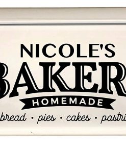 B08T1WH4D6 Farmhouse Vintage Bread Box Home Decor Monogram
