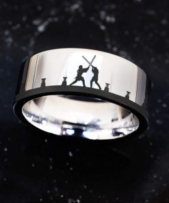 B08VD8HN4P Star Wars Wedding Band, Star Wars Ring, Star Wars Engagement Ring, Darth Vader Wedding Ring, Anakin Skywalker Wedding Band, Empire Ring