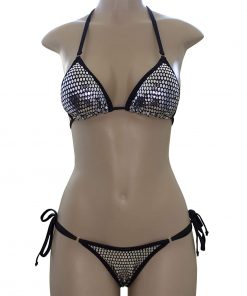 B08S31RTL9 Silver Posing Suit | Scrunch Butt Bikini | NPC/IFBB Practice Suit