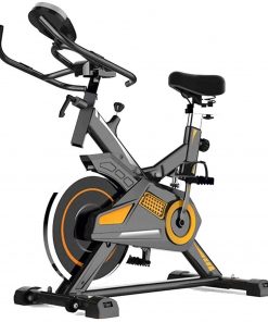 B08TT543G6 Haieshop Exercise Bike with Monitor Heart Rate Sensors Monitor Displays Speed Distance Time Calories and Pulse for Home Workout