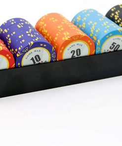 B08X1QL3B3 Poker Chips Set with Case 100 Piece Casino 14g Clay Poker Chips for Texas Holdem, Blackjack, Gambling