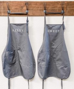B08VNGC3JX Couples Apron Set for Him and Her Sweet and Salty Funny Gift