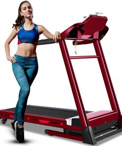 B08S6RPB7L ANCHEER Home Treadmill with App Connection, 3.25Hp Folding Treadmill with Automatic Tilt, Aerobic Training Machine for Jogging and Running, Suitable for Home/Office/Gym