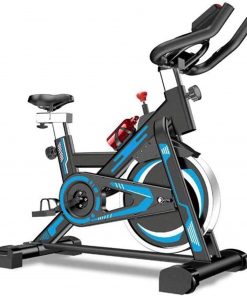 B08TQZ5NVH Haieshop Exercise Bike Belt Driven 11kg Flywheel Magnetic Resistance Heart Rate Sensors Adjustable Seat LED Display for Home Cardio Exercise
