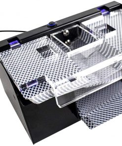 B08W4JGPM9 Automatic Poker Card Shuffler, Easy Fast Shuffling 1-2 Decks Poker Card Shuffling Machine, Aluminum Alloy Metal Shell, For Home Party Club,22.8x13.1x10.9cm