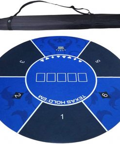 B08TQT697H NDHENG 1.2M Luxury Rubber Suede Texas Hold'em Poker Table Cloth with Flower Pattern Casino Poker Set Board Game Mat Poker Accessory