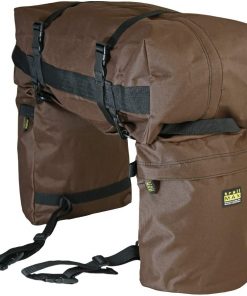 B0030VRWOI TrailMax Medium Saddlebags with Cantle Bag, Double-Stitched, 600-denier Weather-Resistant Nylon, Available in Black, Brown, Green, Orange, & Our Own North Fork Camo