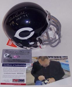 B008PI9C3A Dick Butkus Autographed Hand Signed Chicago Bears Authentic Mini Football Helmet - with HOF 79 Inscription - PSA/DNA