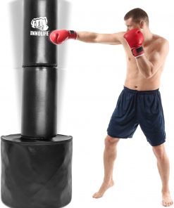 B08TC5W8P4 INNOLIFE Freestanding Punching Bag with Sand-Filling Base, 70" 330Lbs Boxing Heavy Punching Bag with Suction Base, Standing Boxing Bag for for Adults & Youth - Base Unfilled