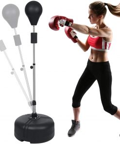 B08RRWN5FG Boxing Punching Bag with Stand Reflex Speed Punching Bag Adjustable Height for Adult &Teenagers & Kids