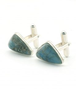 B08WX8WKKJ Cufflinks with Blue Apatite and 925 Silver