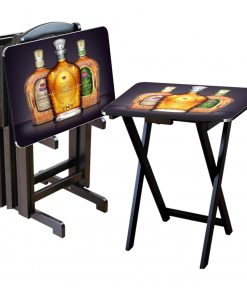 B08W4H71W8 Crown Drink inspired Custom TV Tray Table Add Photo Hold 44 lbs No Assembly Gift