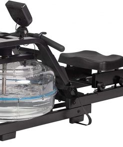 B08SC32RJ7 Koreyosh Water Rowing Machine Indoor Water Rower Adjustable Resistance with LCD Monitor Home Gym Equipment for Whole Body Exercise Cardio Training