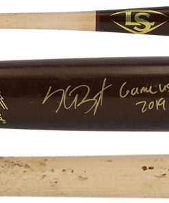 B08VL9MSDG Kris Bryant Chicago Cubs Autographed Game-Used Brown and Natural Louisville Slugger Bat from the 2019 MLB Season - AA0045503 with"Game Used 2019" Inscription - MLB Game Used Bats
