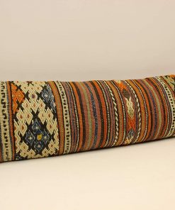 B08X48G4GP Extra Long Striped Kilim Lumbar Pillow 12x47 in 30x120 cm Bolster Throw Pillow Bedding Pillow Covers Boho Vintage Cushion