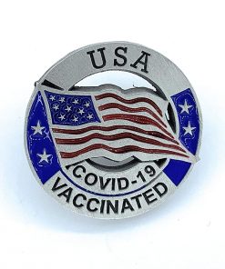 B08W32V9BX 50 Count - COVID Vaccine Pin - COVID-19 Vaccinated Lapel Pin - USA Flag COVID Vaccinated Pin - United States Coronavirus Vaccinated Pin