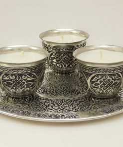 B08WZJJSD6 Copper engraving candle holders, copper tray