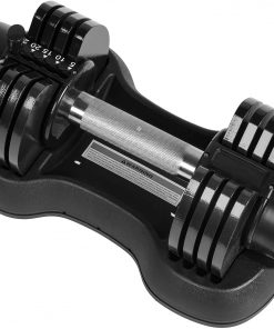 B08X1XHSDJ Recaceik Adjustable Dumbbell, 25 lb Single Dumbbell for Men and Women with Anti-Slip Metal Handle Steel Dumbbells Home Fitness Equipment Gym Workout Strength Training (Black)