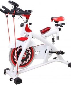 B08TQYFTGZ Haieshop Exercise Bike Silent Belt Belt Driven Flywheel Magnetic Resistance Adjustable Seat LCD Displays