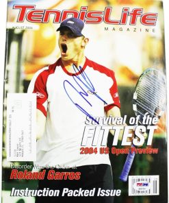 B08W2LQKY2 Authentic Autographed Rodger Federer Tennis World Magazine ~ PSA/DNA