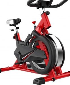 B08TTS45PL Haieshop Exercise Bike Indoor Mute Adjustable Comfortable Seat and Armrest Home Exercise Bike (Color : Red)