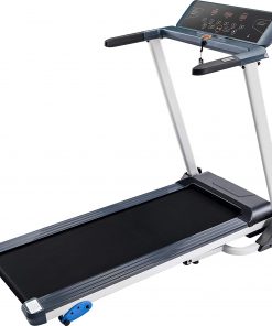 B08V9YKN8N Electric Folding Treadmill, Portable Motorized Running Jogging Machine with LED Display, Bluetooth Speaker, Perfect for Home and Office Use