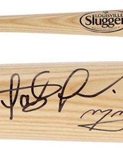 B08WHP2VNL Manny Machado and Fernando Tatis Jr. San Diego Padres Dual Signed Louisville Slugger Blonde Bat - Autographed MLB Bats