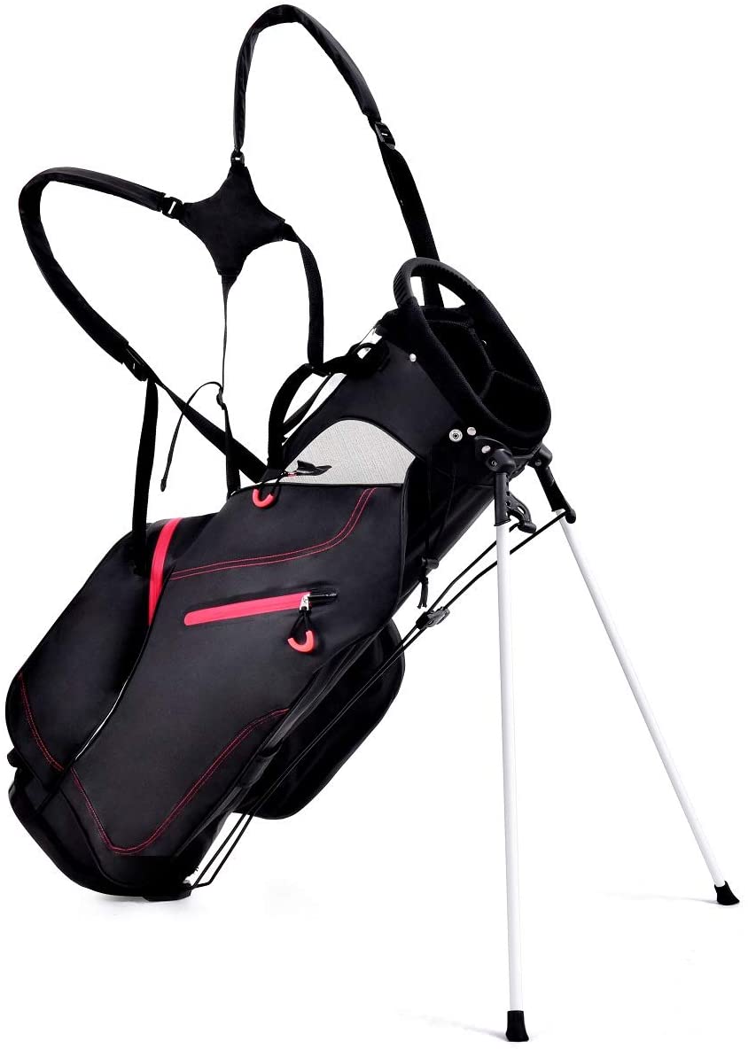 B074J9HRTK Tangkula Golf Stand Bag, 4 Way 8.5″ Divider Carry Bag Golf ...