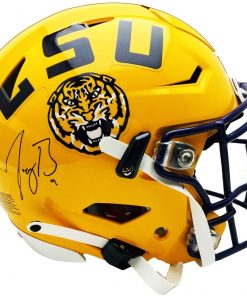 B08VZJTFP6 Authentic Autographed Joe Burrow Yellow LSU Tigers Riddell Speed Flex Helmet 19 Heisman ~ JSA/Fanatics Hologram