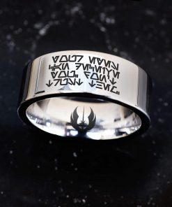 B08TVN9D2W Engraved Star Wars Obi Wan Kenobi Aurebesh Your Eyes Can Deceive You; Don't Trust Them Ring, Obi Wan Saying Ring, Inside Jedi Symbol Engraved Wedding Ring, Mens Tungsten Carbide Wedding Ring