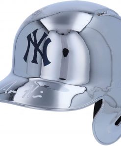 B08V3PFJLF Aaron Hicks New York Yankees Autographed Chrome Mini Batting Helmet - Autographed MLB Helmets