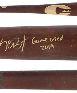 B08VL42DYB Kris Bryant Chicago Cubs Autographed Game-Used Burgundy Chandler Bat from the 2019 MLB Season - AA0045492 with"Game Used 2019" Inscription - MLB Game Used Bats