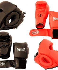 B00375NFDE Lastworld 2 Pairs Pro Boxing Gloves & Pro Head Gears Pro Quality