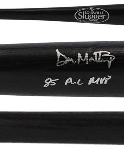 B08VGX55KS Don Mattingly New York Yankees Autographed Black Louisville Slugger Bat with"85 AL MVP" Inscription - Autographed MLB Bats