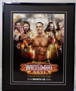 B08TTHVVMF 2010 WWE Wrestlemania XXVI 16x20 Framed Insight Poster Display