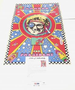 B08W49ZGGW Authentic Autographed Peter Max 24X36 Poster PSA/DNA Loa