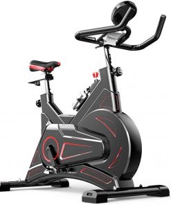 B08TTC2ZMT Haieshop Exercise Bike Home Exercise Bike with LCD Monitor Displays Speed Distance Time Calories and Pulse Training Fitness Cardio Bike