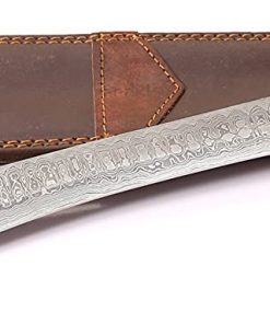 B00A3QMK40 Perkin - Custom Handmade Damascus Hunting Knife - Full Tang